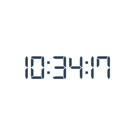 Digital clock icon vector design template
