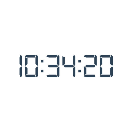 Digital clock icon vector design template