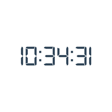 Digital clock icon vector design template