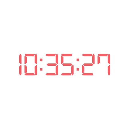 Digital clock icon vector design template
