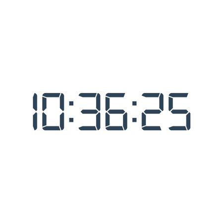 Digital clock icon vector design template