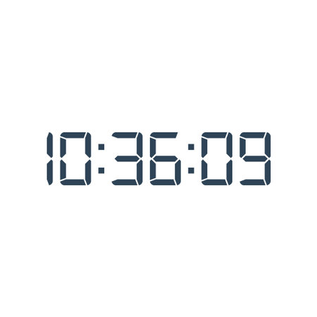 Digital clock icon vector design template