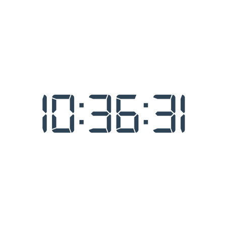 Digital clock icon vector design template