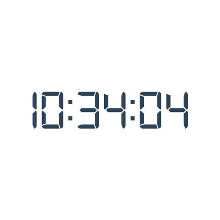 Digital clock icon vector design template