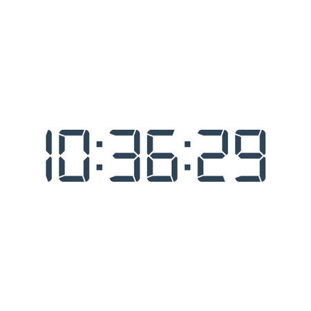 Digital clock icon vector design template