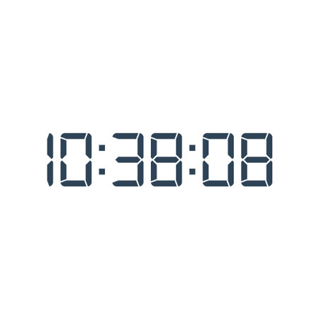 Digital clock icon vector design template