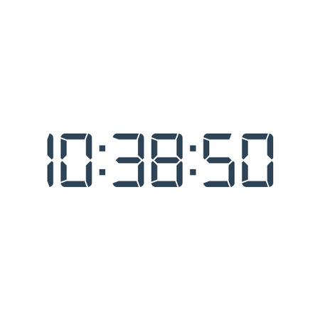 Digital clock icon vector design template