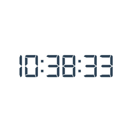 Digital clock icon vector design template
