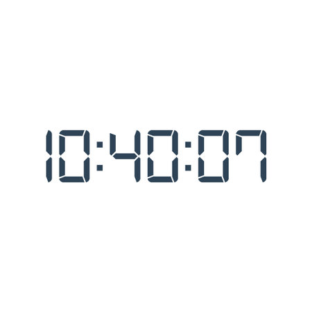 Digital clock icon vector design template
