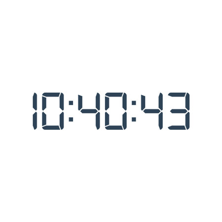 Digital clock icon vector design template