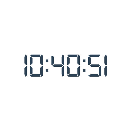 Digital clock icon vector design template