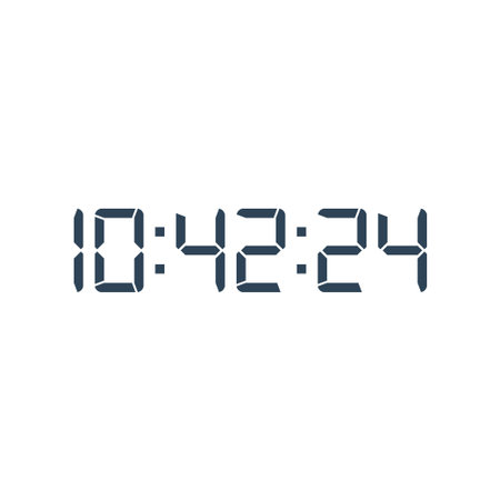 Digital clock icon vector design templateのイラスト素材
