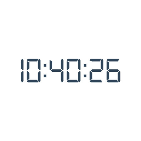 Digital clock icon vector design templateのイラスト素材