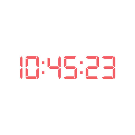 Digital clock number set vector illustrationのイラスト素材