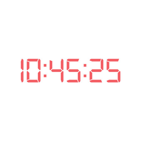 Digital clock number set vector illustration