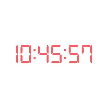 Digital clock number set vector illustration