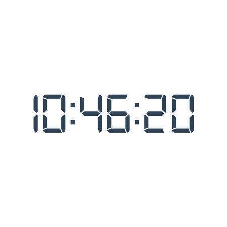 Digital clock number set vector illustrationのイラスト素材