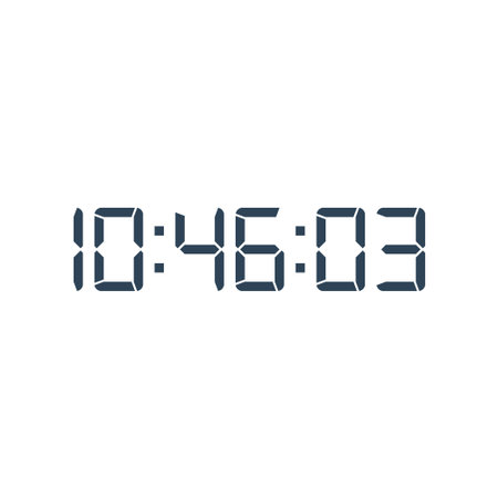 Digital clock number set vector illustration
