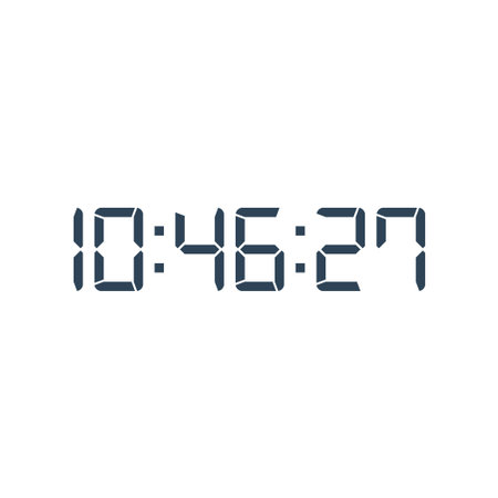 Digital clock number set vector illustration