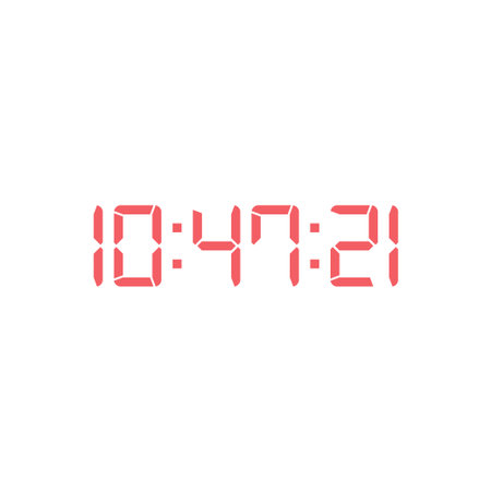 Digital clock number set vector illustration