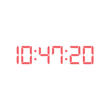 Digital clock number set vector illustration