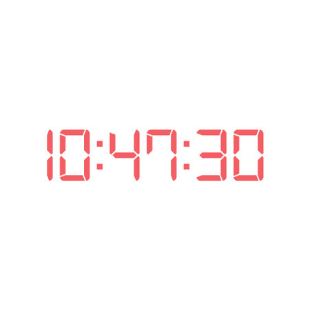 Digital clock number set vector illustration
