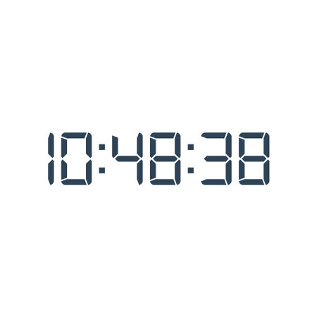 Digital clock number set vector illustrationのイラスト素材