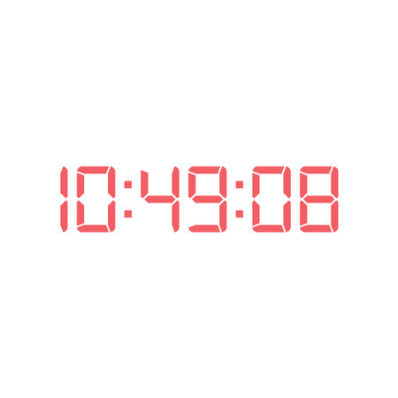 Digital clock number set vector illustration