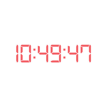 Digital clock number set vector illustration