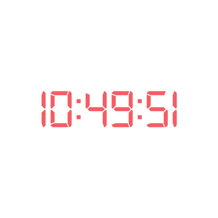 Digital clock number set vector illustration