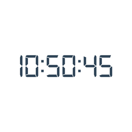 Digital clock number set vector illustration
