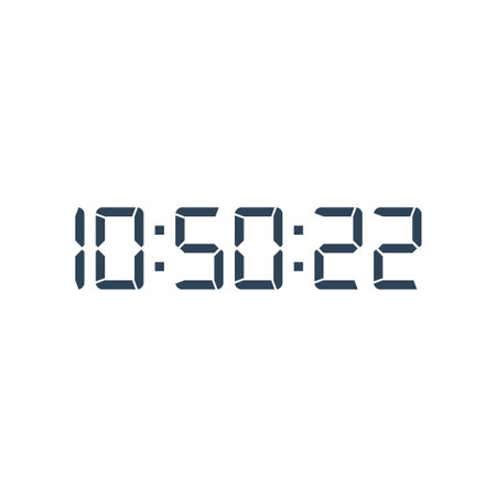 Digital clock number set vector illustration