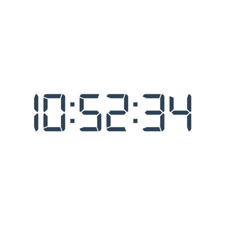 Digital clock number set vector illustrationのイラスト素材