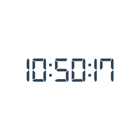 Digital clock number set vector illustration