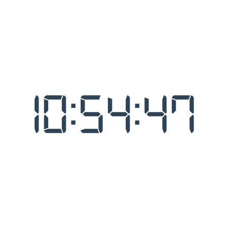 Digital clock number set vector illustration