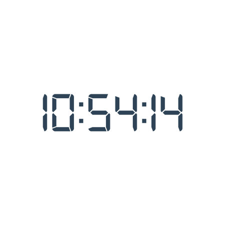 Digital clock number set vector illustration