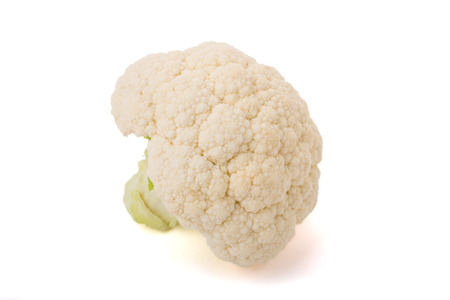 Cauliflower isolated on white backgroundの写真素材