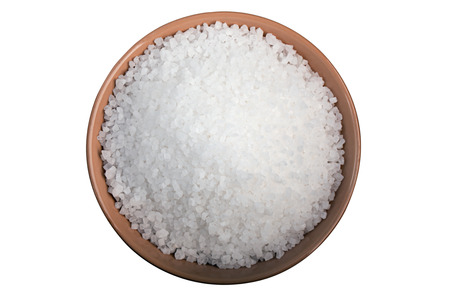 Flavouring: sea salt isolated on white backgroundの写真素材