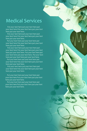 Medical services photo collage (with copy space)の写真素材