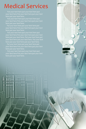 Medical services photo collage (with copy space)の写真素材