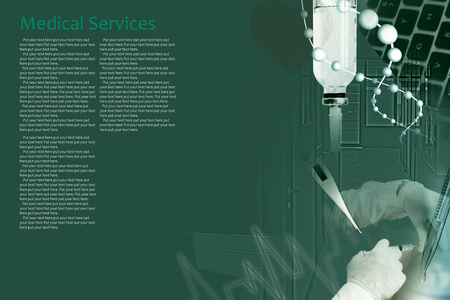 Medical services photo collage (with copy space)の写真素材