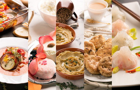 Cuisine of different countries. Western eand eastern dishesの写真素材