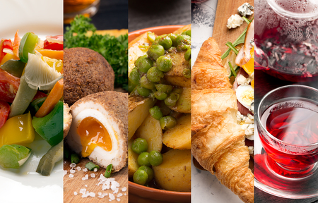 Cuisine of different countries. Western eand eastern dishesの写真素材