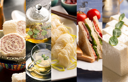 Cuisine of different countries. Western eand eastern dishesの写真素材
