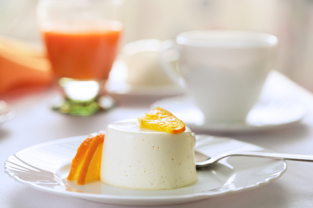 Mini round orange cheesecakeの写真素材