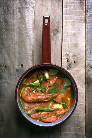 Thaifood Tom Yam Kung traditional cuisine in Thailand.の写真素材