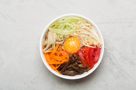 Korean rice dish Bibimbap.の写真素材