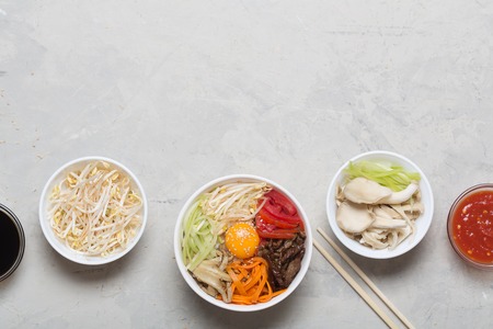 Korean rice dish Bibimbap.の写真素材