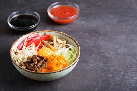 Korean rice dish Bibimbap.の写真素材
