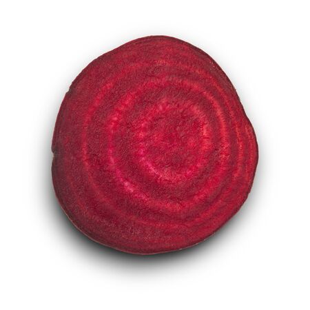 Fresh half beetroot isolated on white background.Close upの写真素材